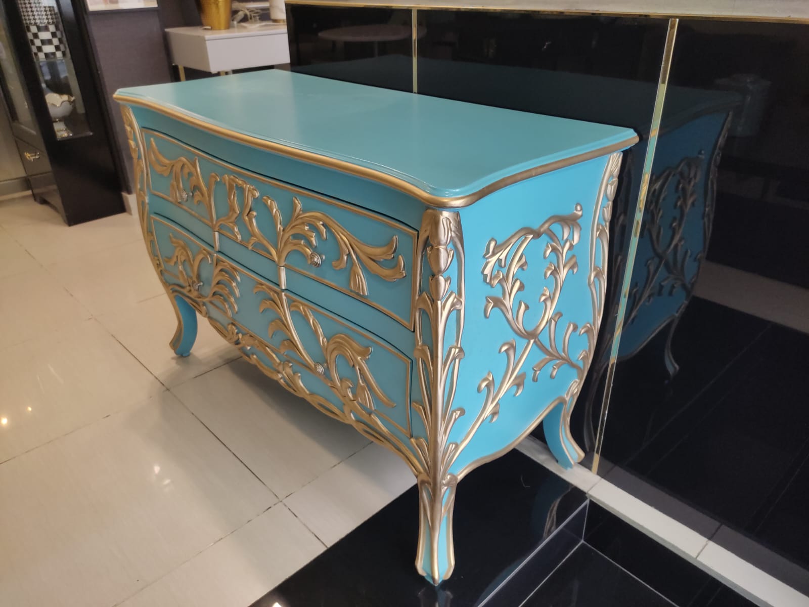 Hand-Carved Console Table-SoUnique.PK